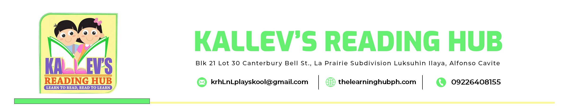 Kallev’s Reading Hub Letterhead